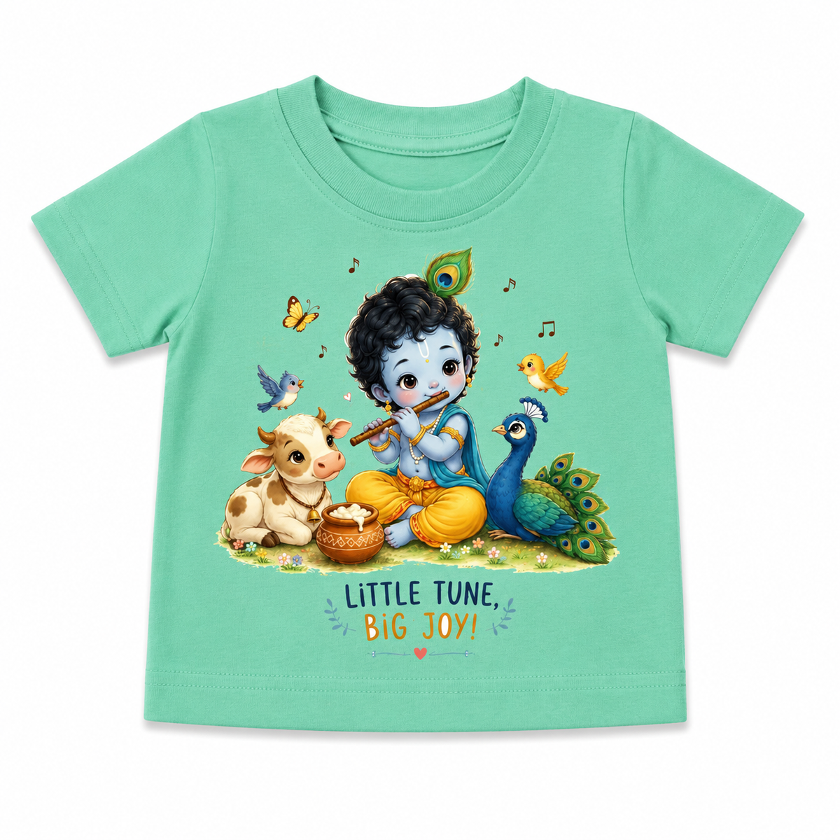 Little Tune, Big Joy! Krishna Kids T-Shirt