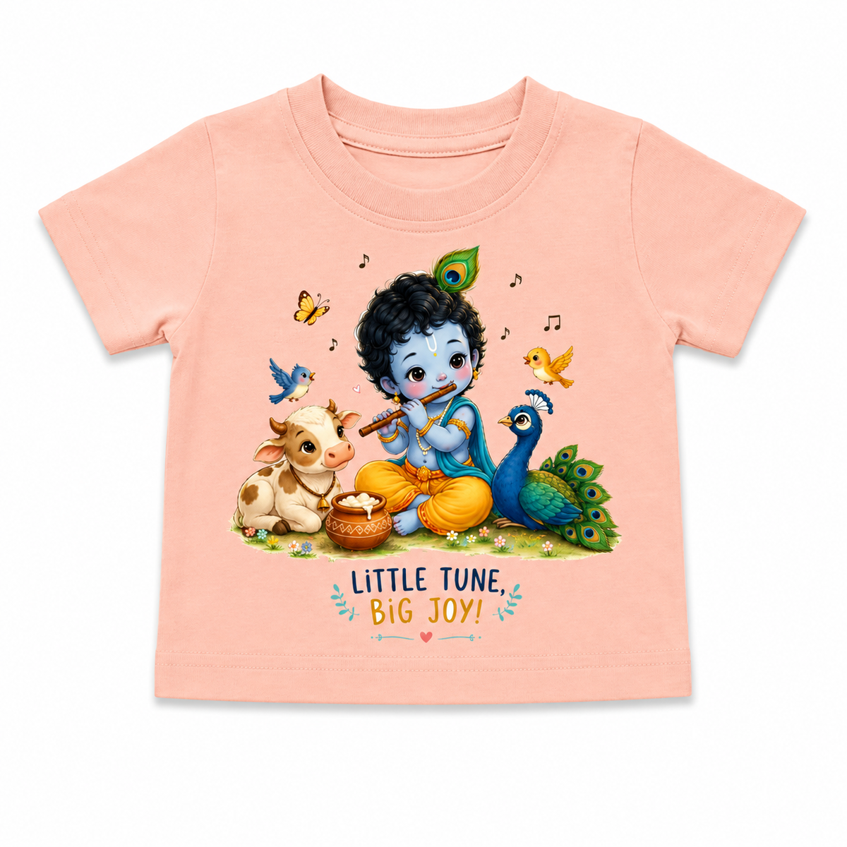 Little Tune, Big Joy! Krishna Kids T-Shirt