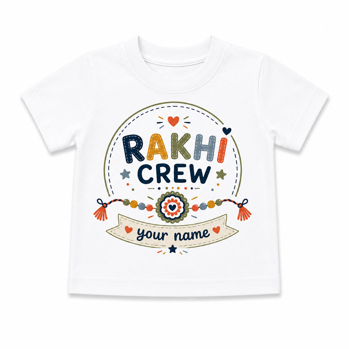 Rakhi Crew Personalized T-Shirt | Custom Name Raksha Bandhan T-Shirt for Brother & Sister